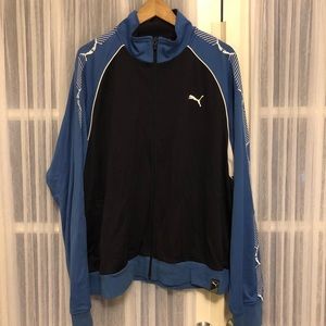 Puma Navy & Light Blue Track Jacket - Size XXL